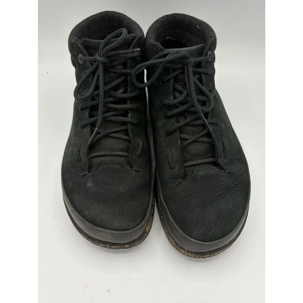 Birkenstock Honnef high black nubuck leather ankle boot men’s 10 casual lace up